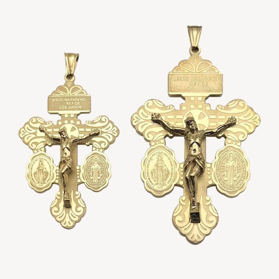 Pingente Crucifixo do Perdão em Aço Inoxidável 316L - Perdão e Esperança!