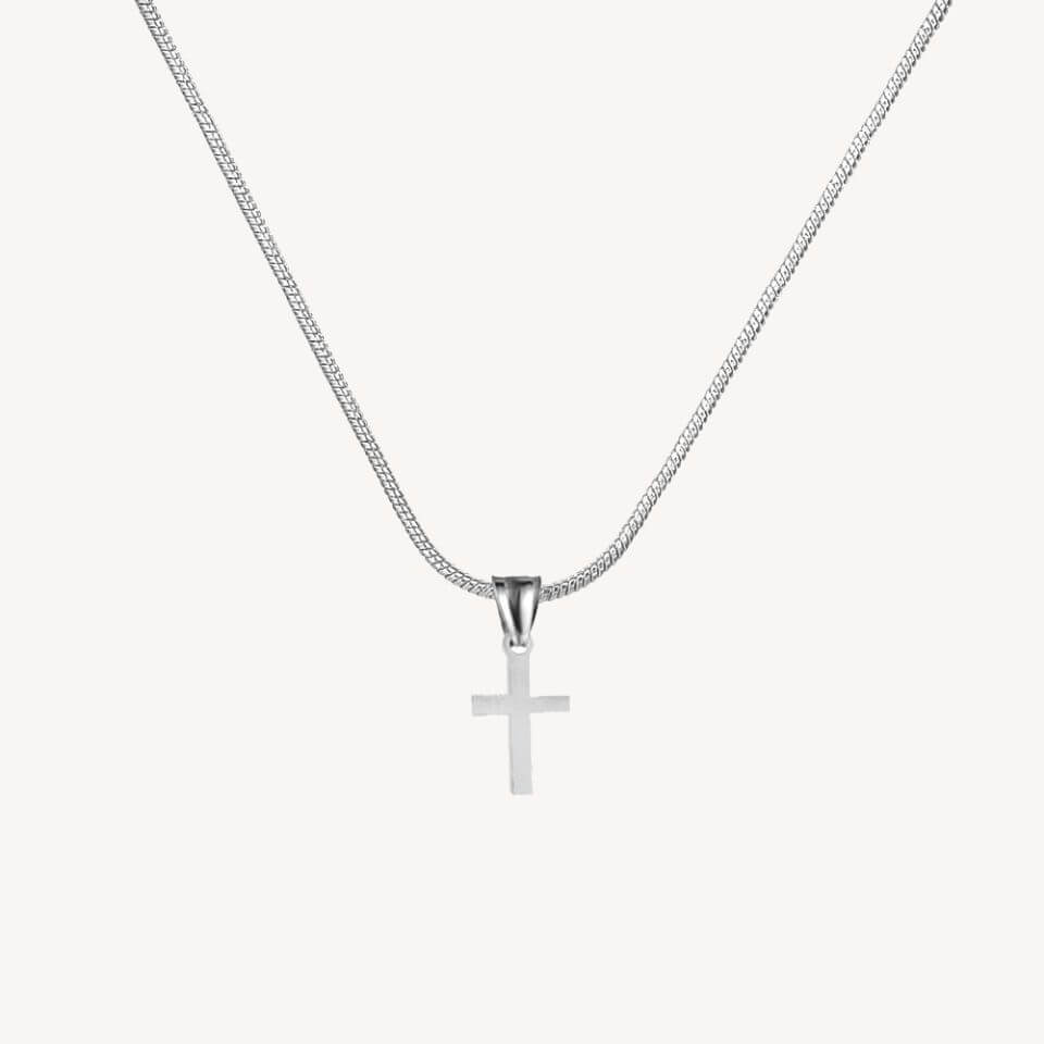 Colar Crucifixo Pequeno em Aço Inoxidável - Delicadeza Que Inspira Fé!