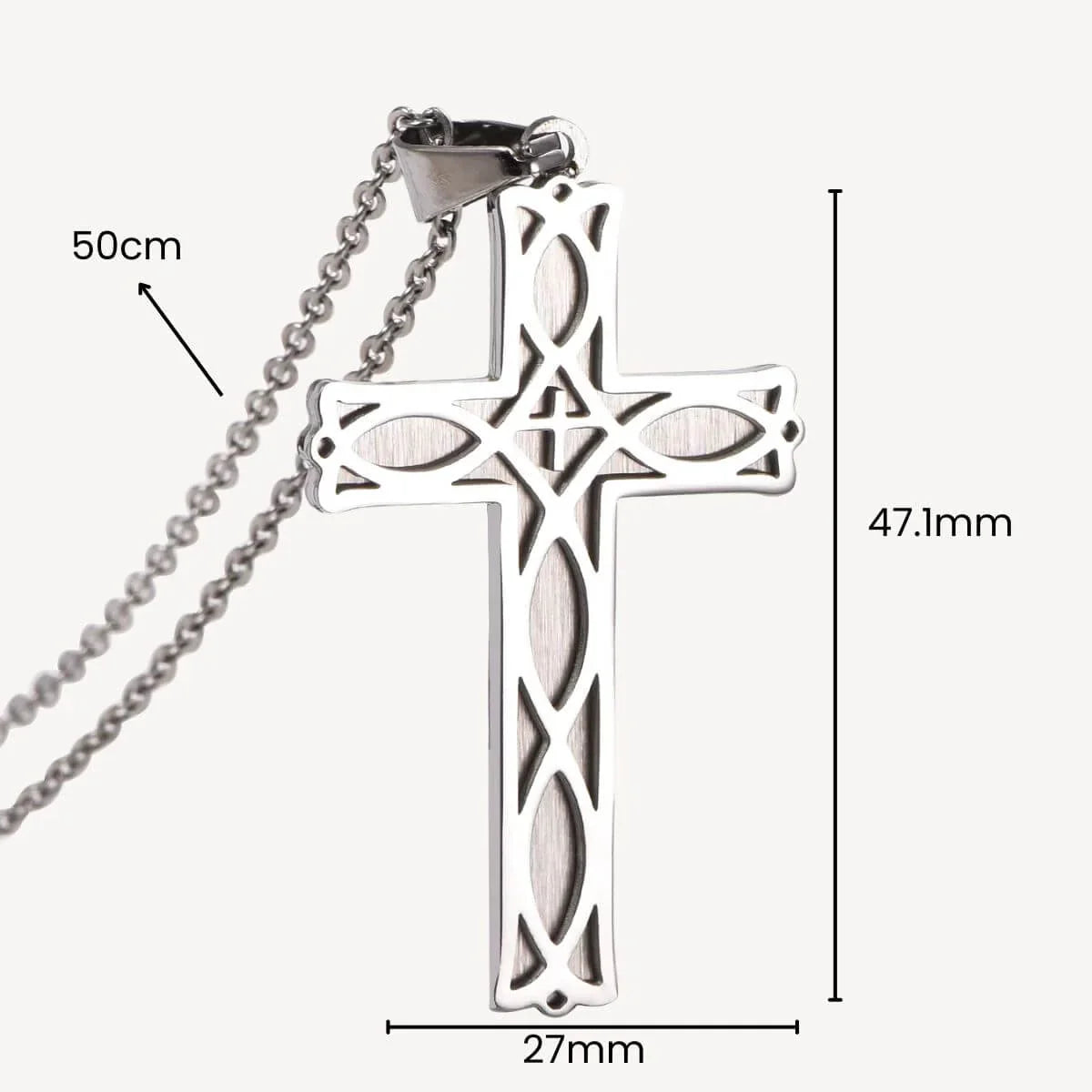 Colar e Pingente Cruz Irlandesa em Aço Inoxidável - Uma União de Força e Espiritualidade!