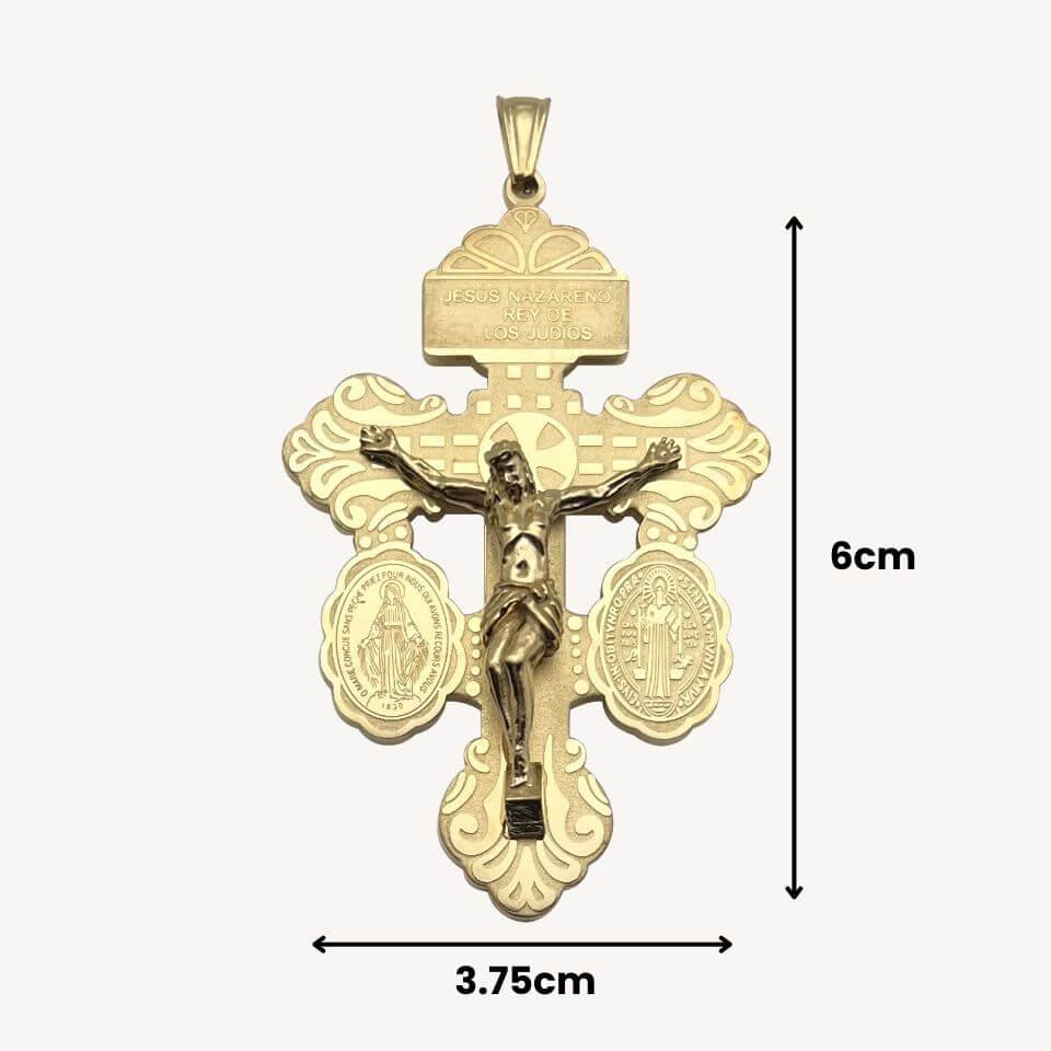 Pingente Crucifixo do Perdão em Aço Inoxidável 316L - Perdão e Esperança!