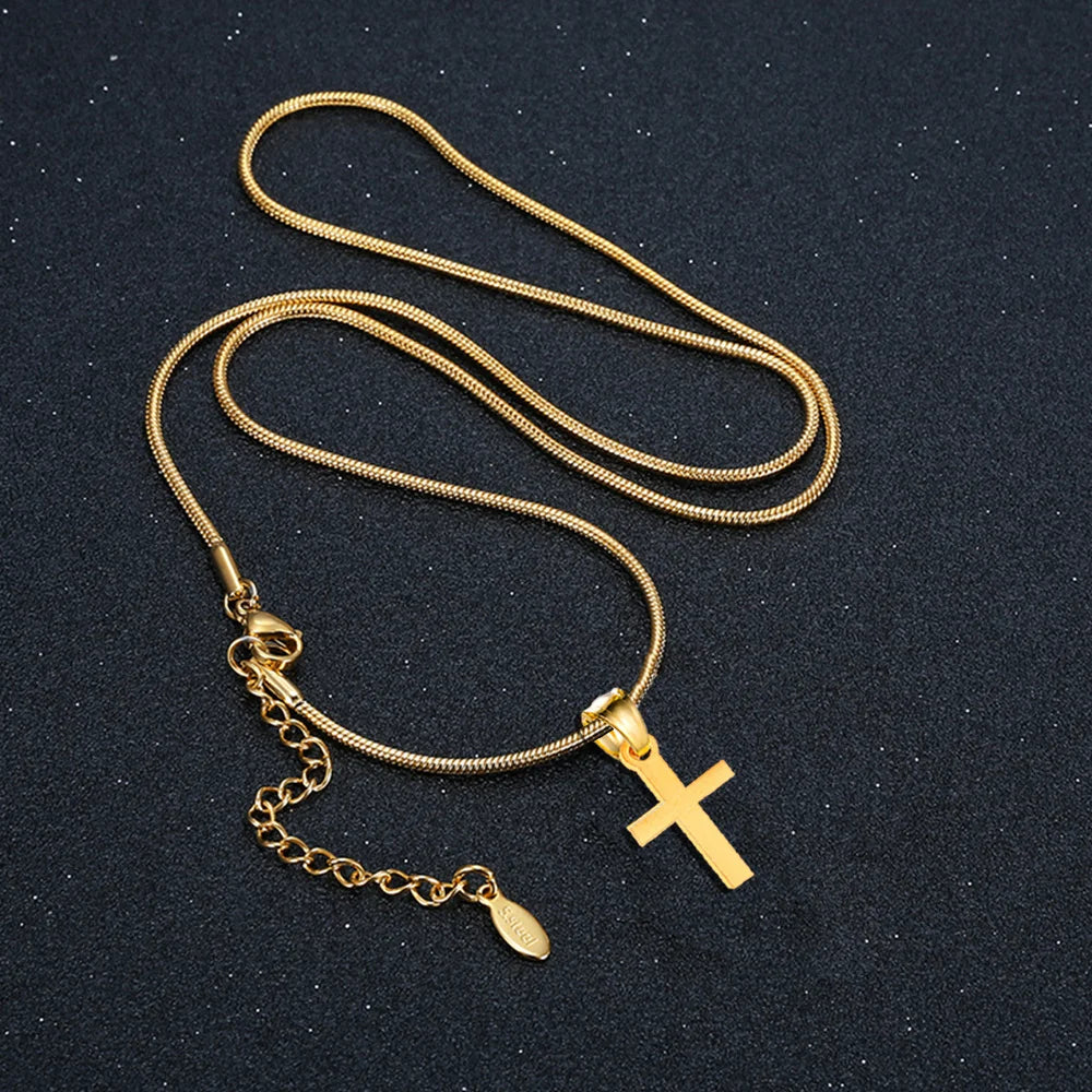 Colar Crucifixo Pequeno em Aço Inoxidável - Delicadeza Que Inspira Fé!