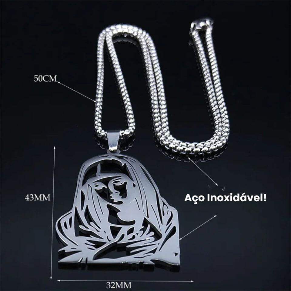 Colar com Pingente Nossa Senhora em Aço Inoxidável - A Proteção de Nossa Senhora em um Acessório Que Inspira!