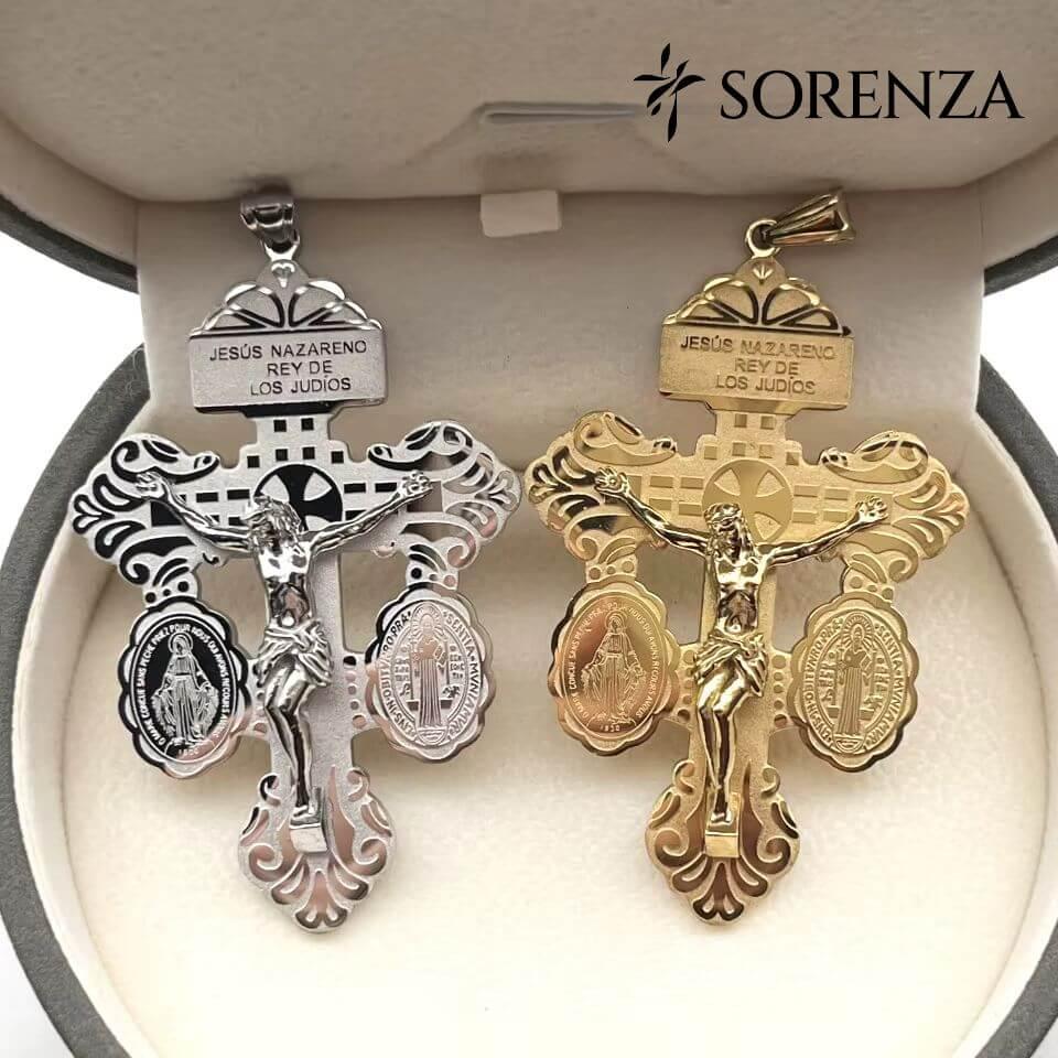 Pingente Crucifixo do Perdão em Aço Inoxidável 316L - Perdão e Esperança!