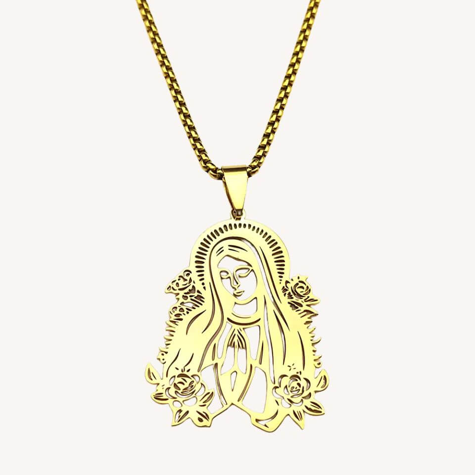 Colar Medalha Nossa Senhora de Guadalupe em Aço Inoxidável - Leve Sua Fé Consigo!