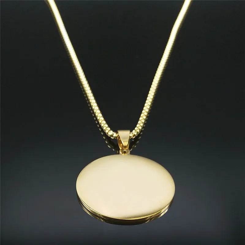 Colar com Pingente Flor da Vida  Geometria Sagrada em Aço Inoxidável - Carregue a Essência da Criação Sempre Com Você!