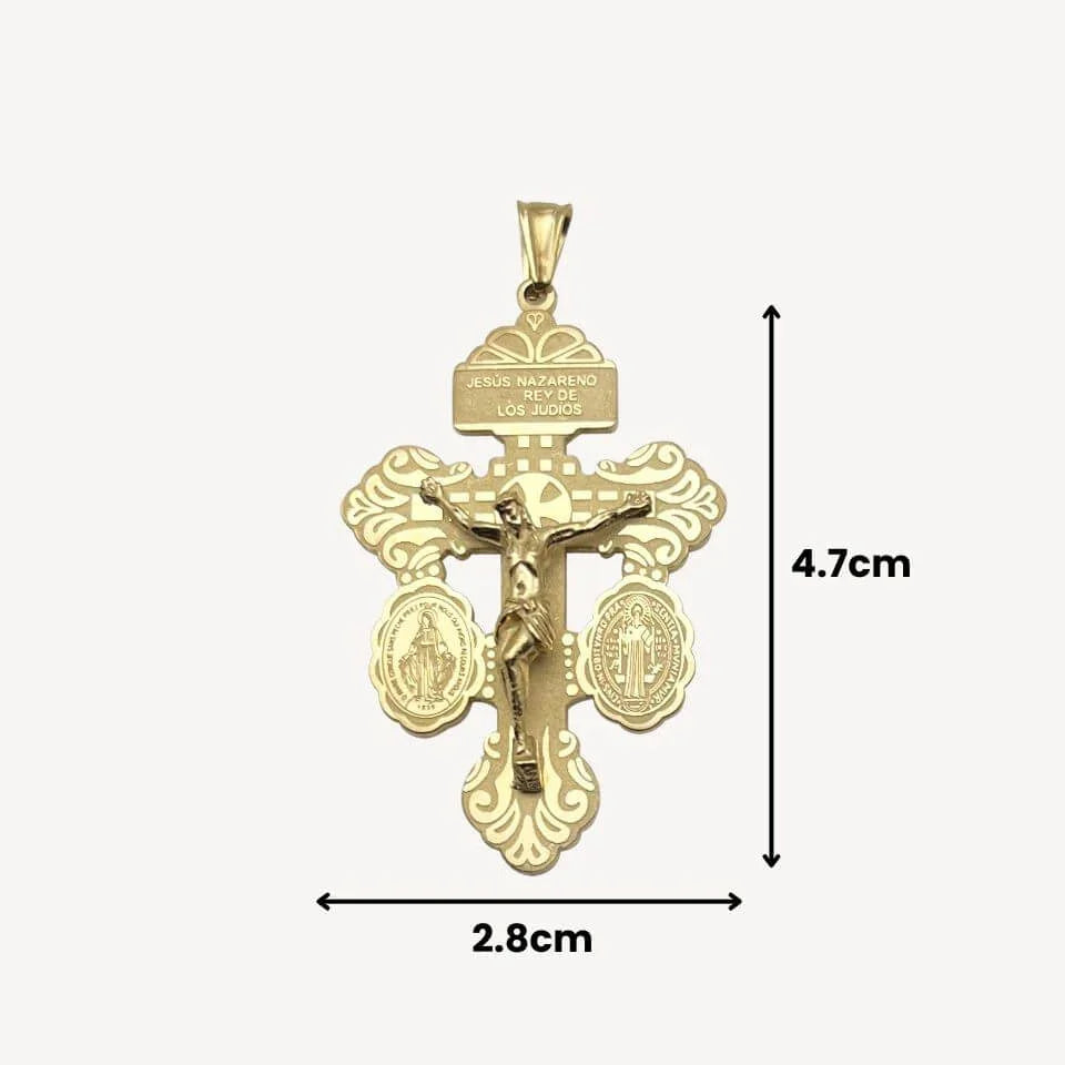 Pingente Crucifixo do Perdão em Aço Inoxidável 316L - Perdão e Esperança!