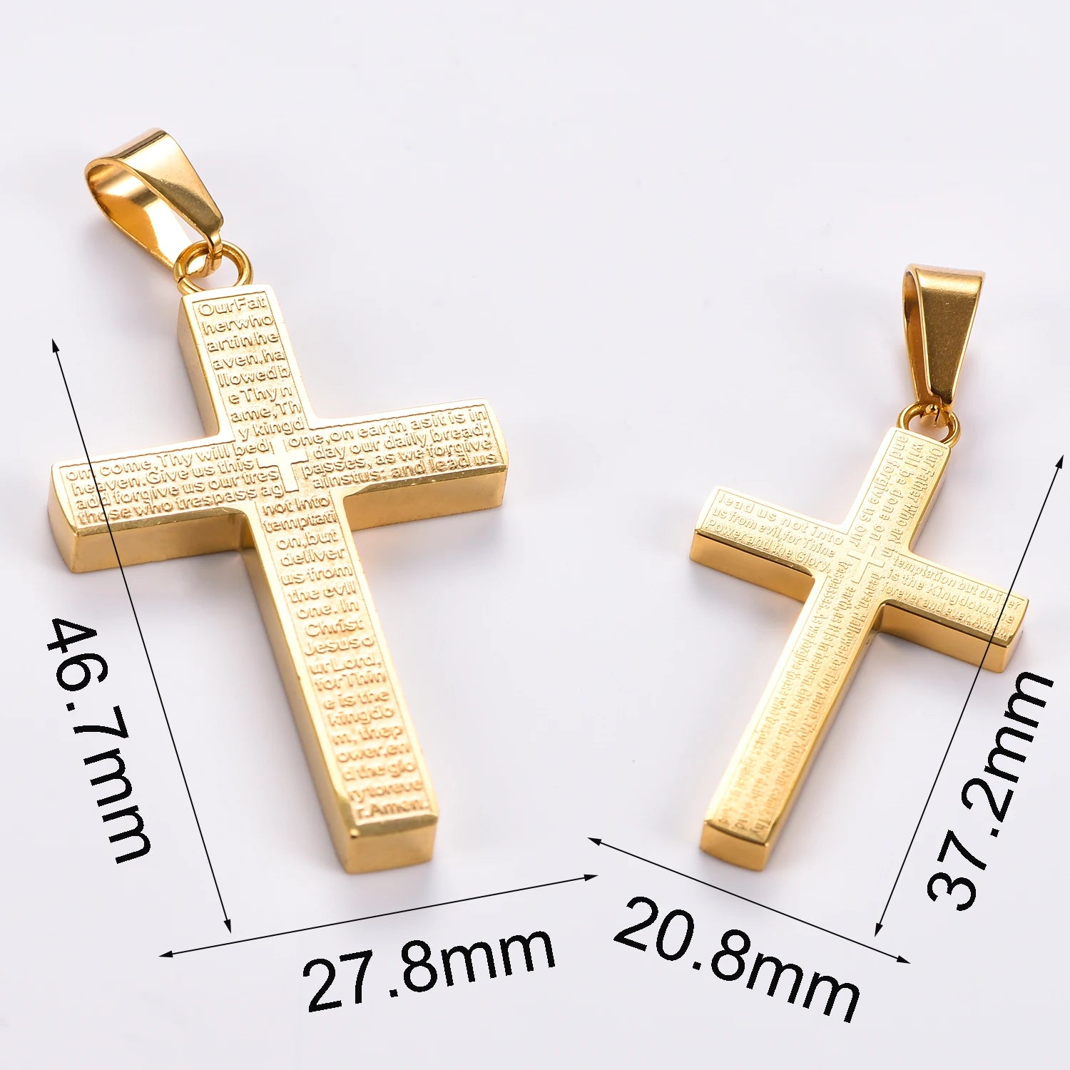 Pingente Cruz Simples em Aço Inoxidável - Proteção e Estilo Para Todos os Momentos!