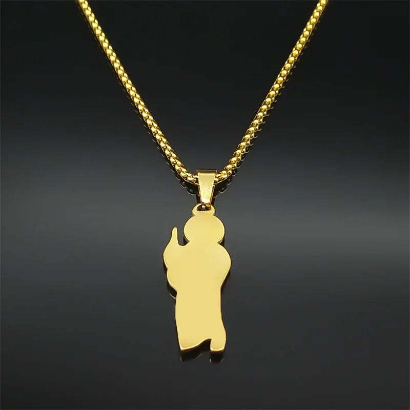 Colar com Pingente São Judas Tadeu em Aço Inoxidável - Carregue a Essência do Padroeiro das Causas Perdidas!