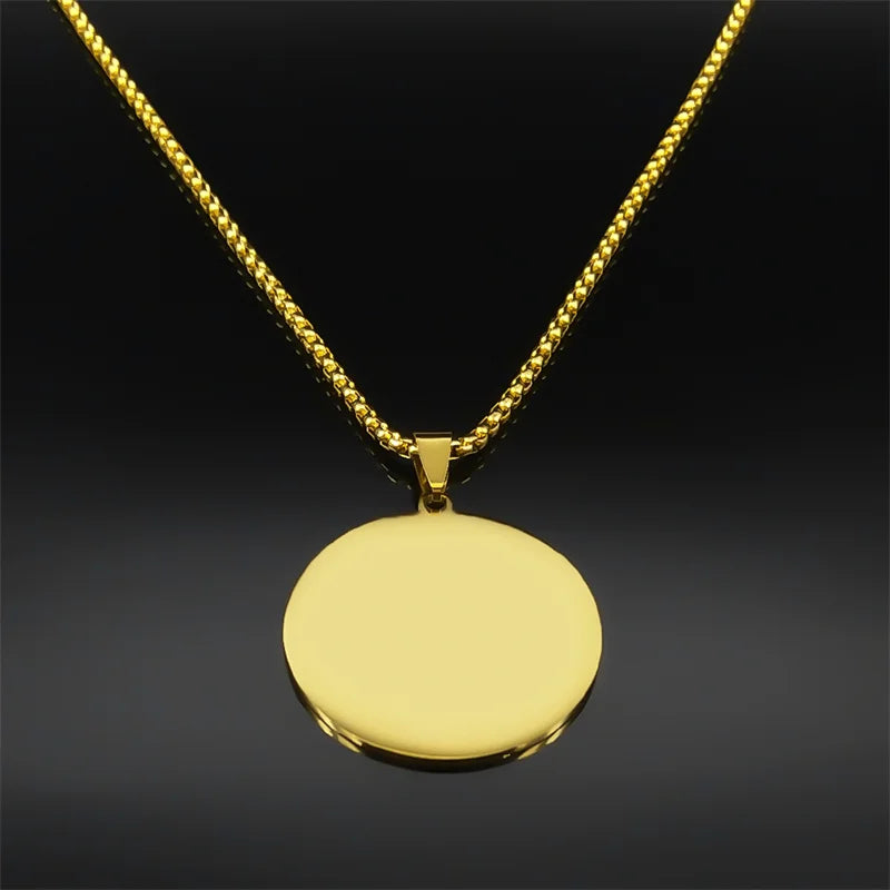 Colar Medalha de São Miguel Arcanjo em Aço Inoxidável Dourado - Carregue a Força e a Proteção de São Miguel Arcanjo em Todos os Momentos!