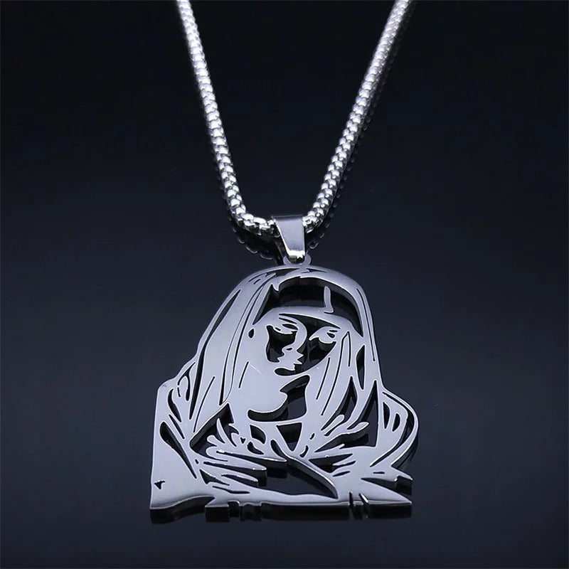 Colar com Pingente Nossa Senhora em Aço Inoxidável - A Proteção de Nossa Senhora em um Acessório Que Inspira!